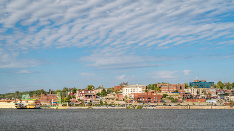 A view of a city from across a river