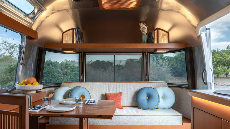 The interior of the Usonian Airstream.