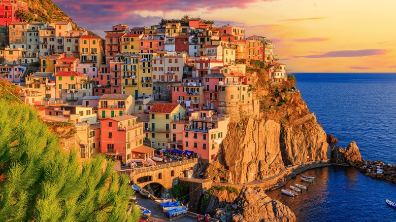 Manarola village at sunset, Cinque Terre National Park