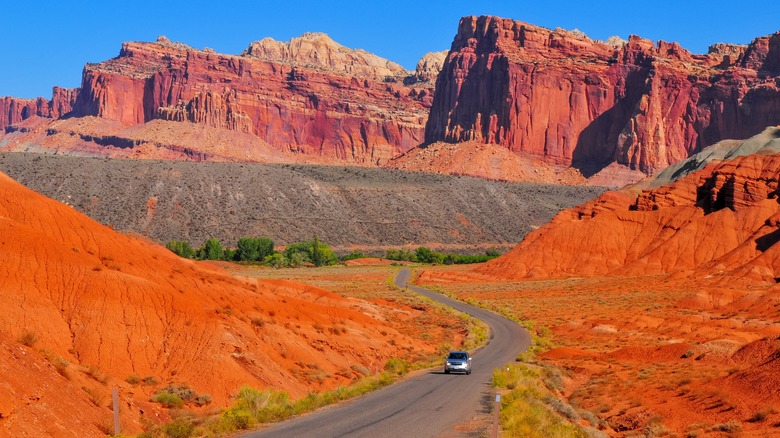 Scenic road in Capital Reef National Park