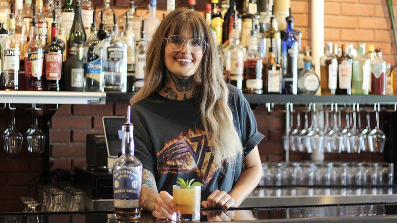 bartender at Switchback Spirits