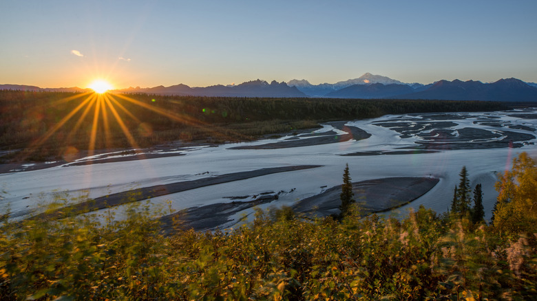 Sunset view in Denali National Park