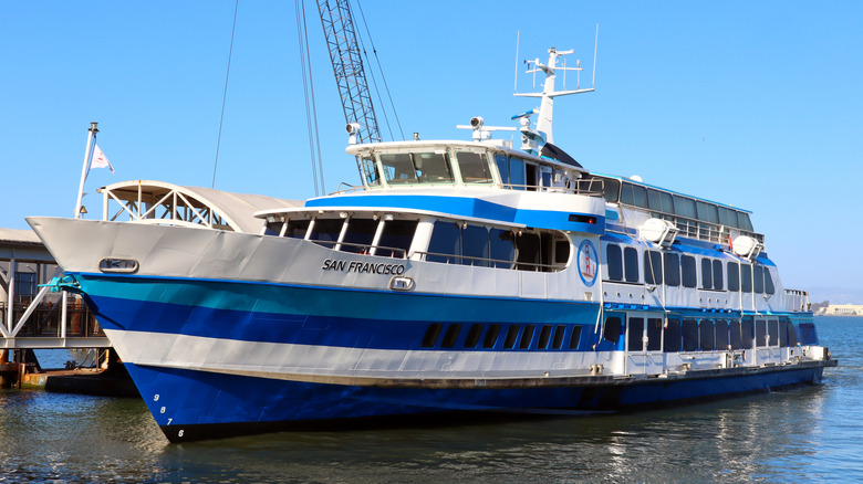 cruise ship at San Francisco Golden Gate Ferry