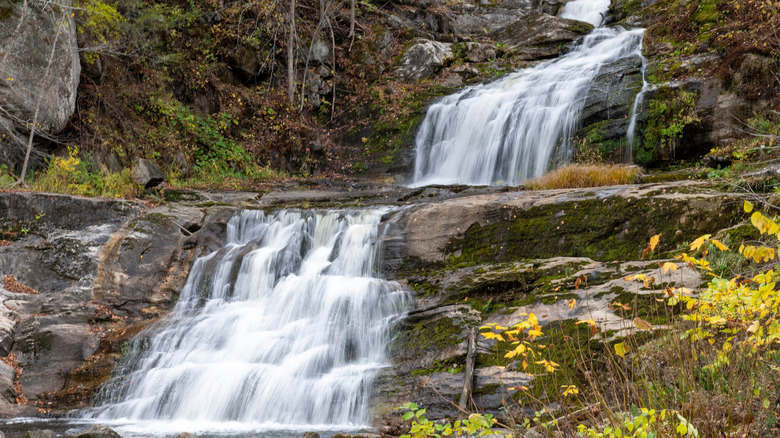 waterfall cascading in Connecticut
