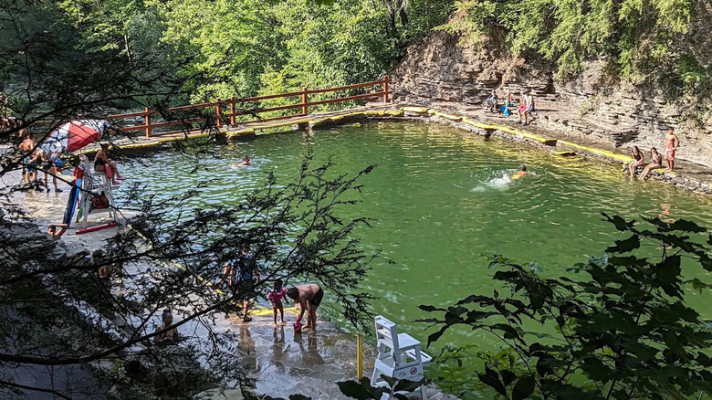 Natural swimming pool at Stony Brook State Park