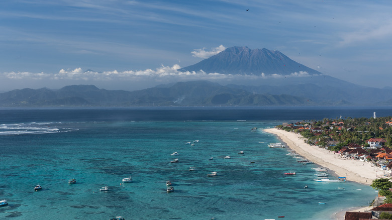 Mount Agung in the distance