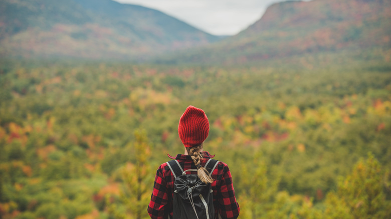 Girl hiking in the Adirondacks