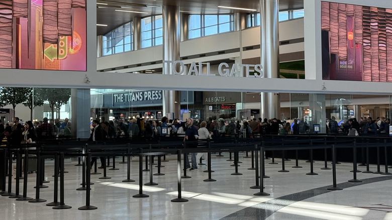Inside Nashville International Airport.
