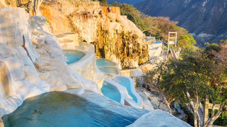 Tolantongo pools and suspension bridge