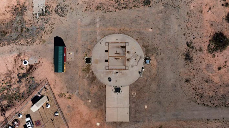 Aerial shot of the silo