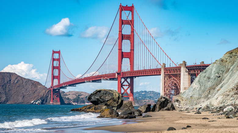 Golden Gate Bridge from Marshall Beach