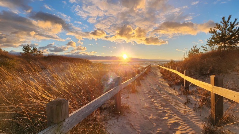 Sauble beach at sunset