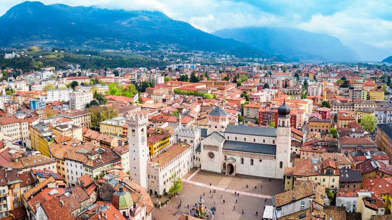 aerial view of trento