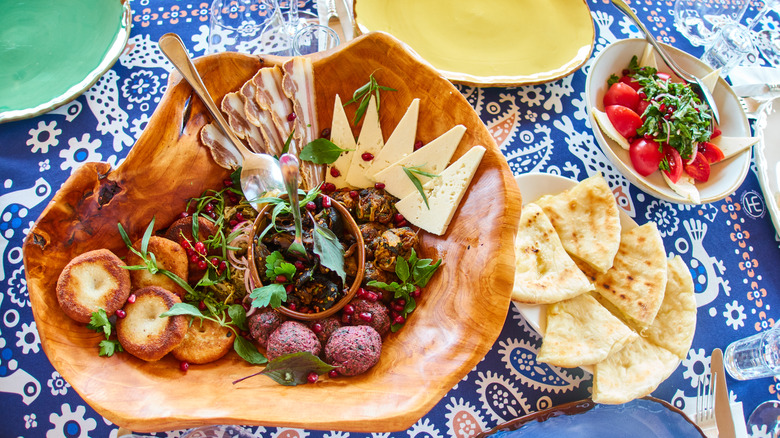 Traditional Georgian cuisine Sighnaghi