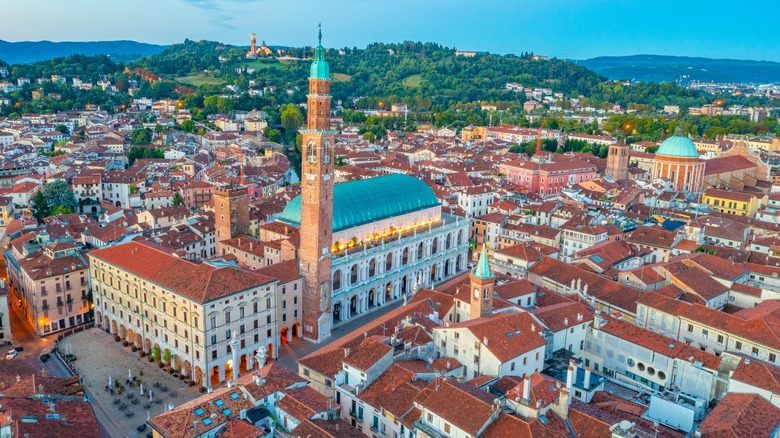 Ariel shot Basilica Palladiana