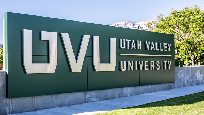 Utah Valley University signage