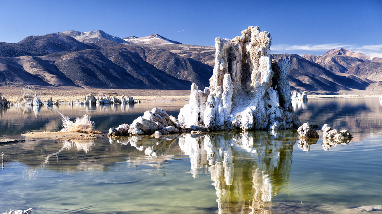 Tufa towers rise from the water at California's Mono Lake