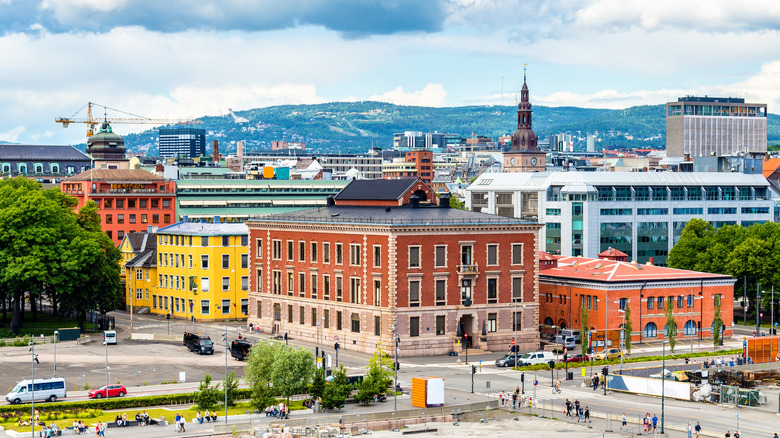 high view of Oslo's city center