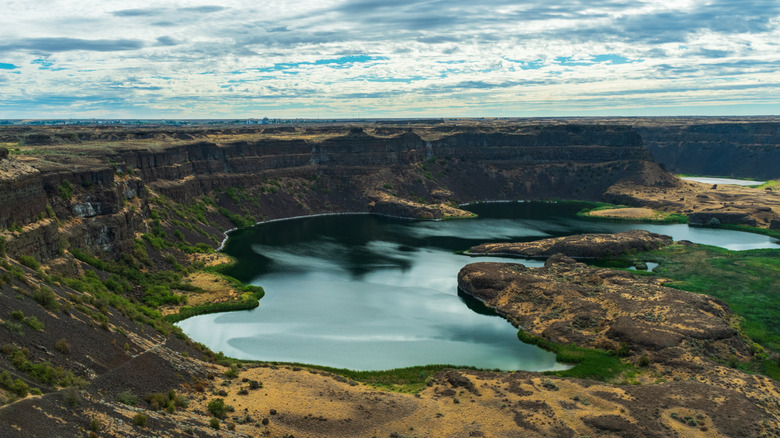 Aerial of Sun Lakes-Dry Falls State Park
