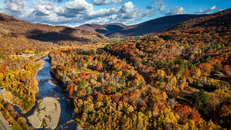 Catskill Mountain area from above