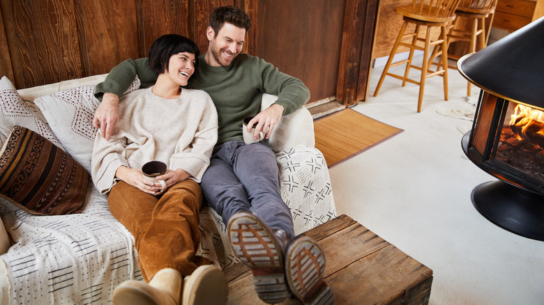 Couple having tea