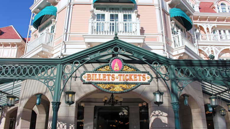 A ticket stand in Disneyland Paris.