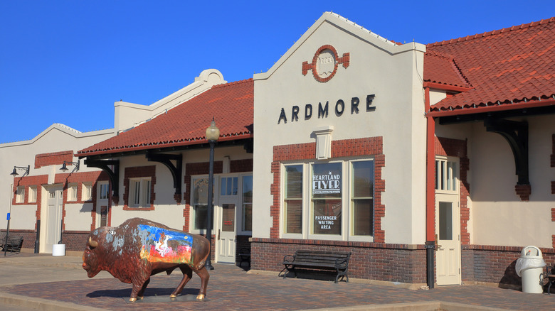 The 1916 constructed Ardmore station on the Heartland Flyer route