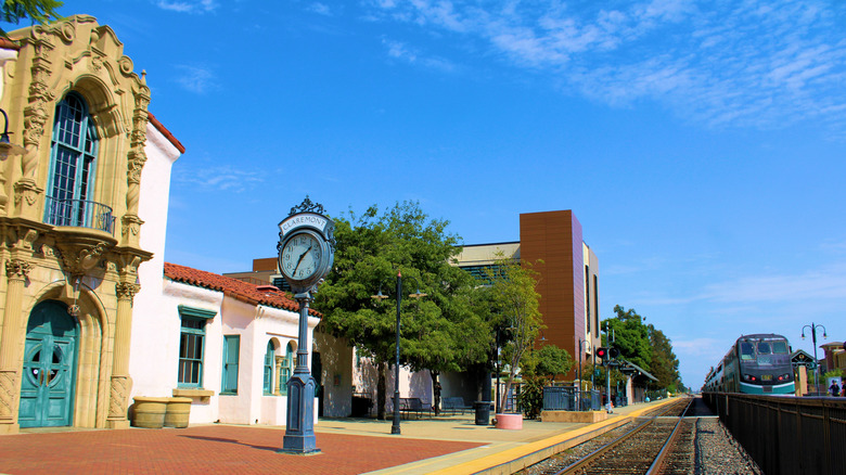 Metrolink train station in Claremont