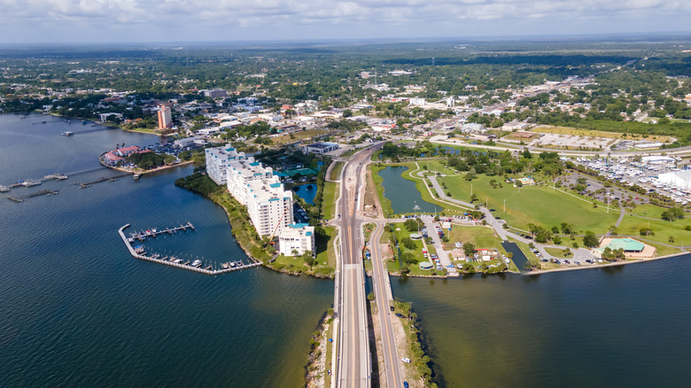 Aerial view of Titusville, Florida 