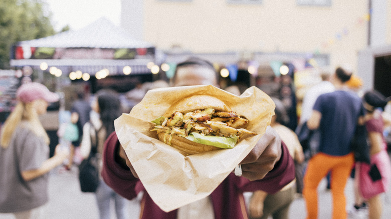 European street food classic gyro sandwich