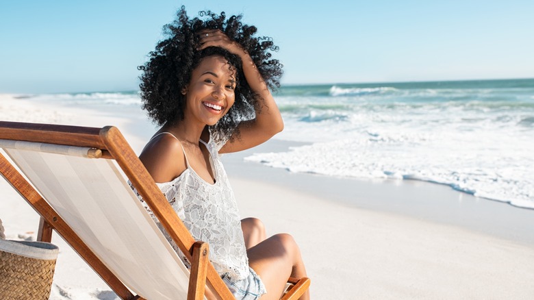 Woman enjoying her vacation