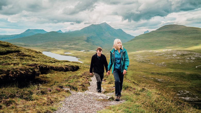 Two hikers in Scotland