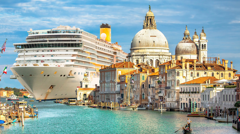 cruise ship at port 