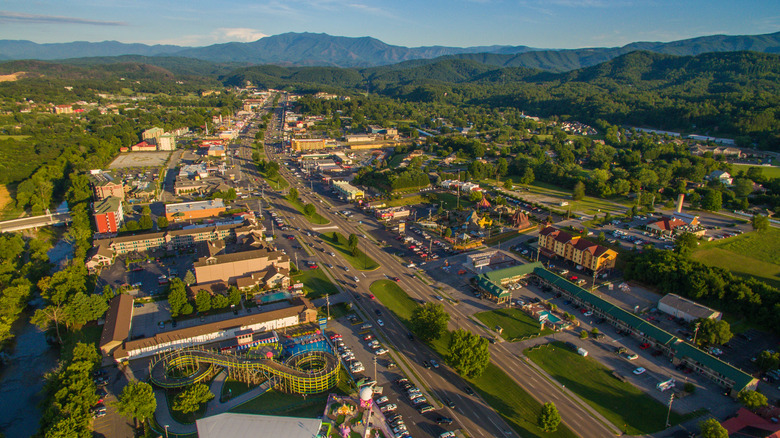 Pigeon Forge from above