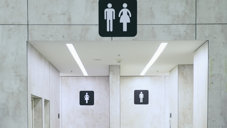 Entrance to a public toilet