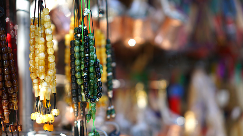 colorful beads hanging for sale