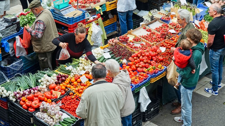 Locals doing their daily shopping