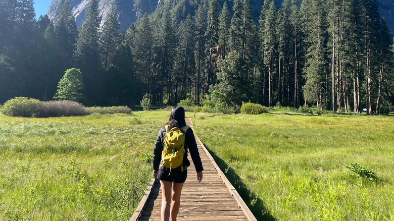 hiker at Yosemite National Park