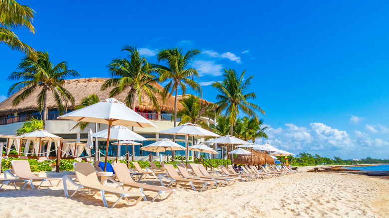 A beachside resort in Playa Del Carmen