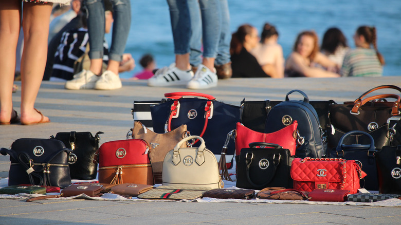 fake designer bags for sale on the street