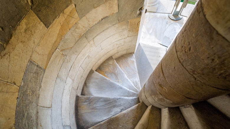 Spiral staircase in Leaning Tower of Pisa
