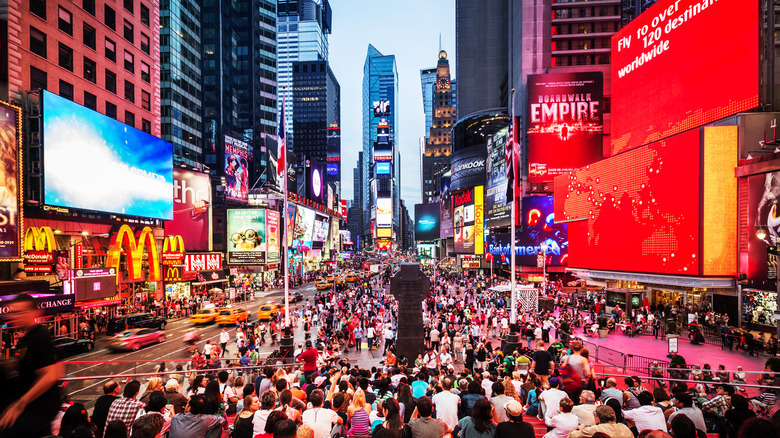 Busy Times Square in NYC