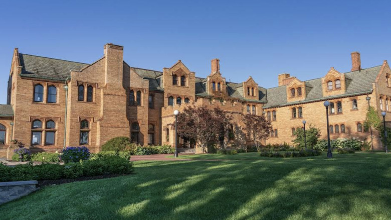 The exterior of Wyndhurst Mansion at Miraval Berkshires.