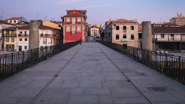 The Roman bridge in Chaves, Portugal