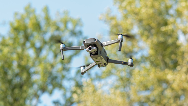 a drone in the air