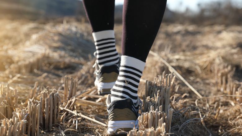 A person hiking
