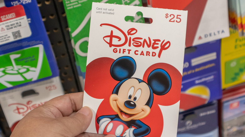 Disney gift card at store