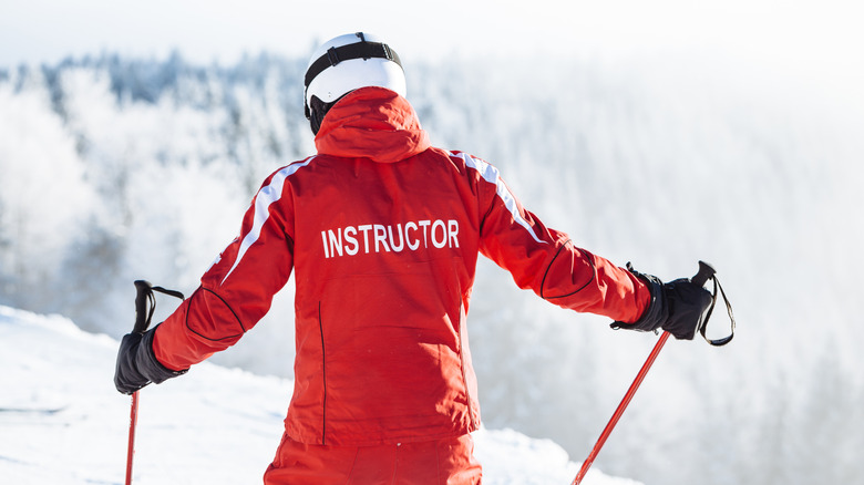 ski instructor from behind