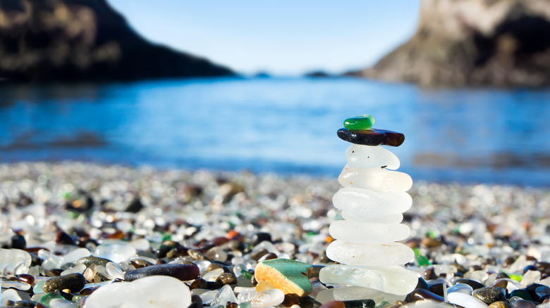 Sea glass at Glass Beach 
