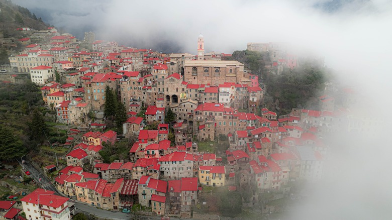 Clouds above Triora, Italy